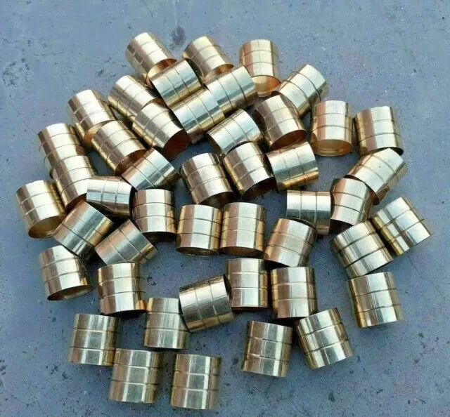 Lot of 100 PCs Solid Brass Design Collars For Wooden Walking Stick CANE Making