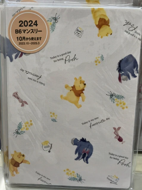 DISNEY WINNIE THE Pooh B6 Diary Planner 2024 Schedule Book Monthly