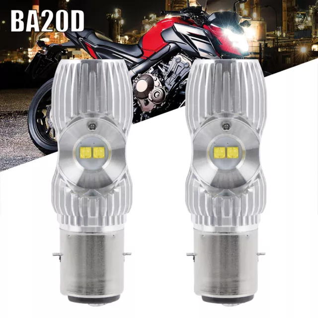 2x BA20D S1 S2 H6 Birnen DC 12V Kalt Weiss Motorrad UTV ATV Lampe Glühlampe