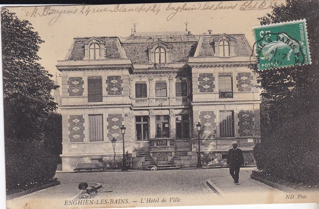 Cpa Enghien Les Bains L' Hotel De Ville