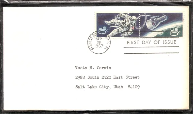 US Scott # 1332b Space Acomplishments FDC . No cachet