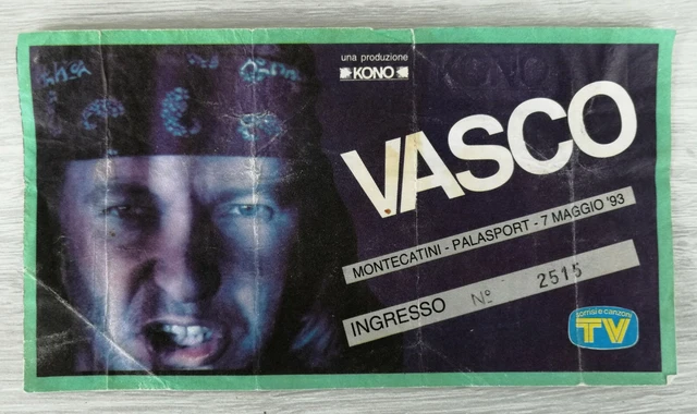Vasco Rossi - Biglietto Concerto Palasport - Montecatini 7 Marzo 1993