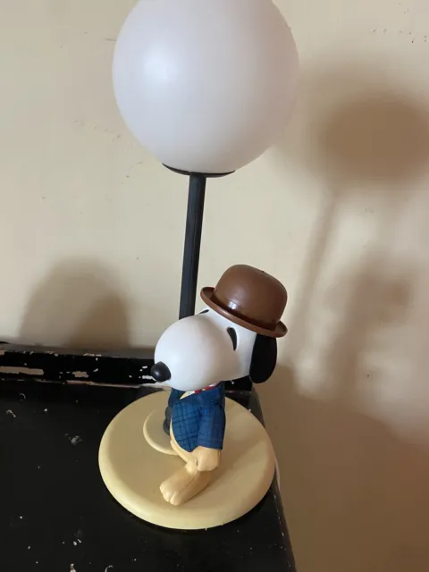 Vintage Snoopy Peanuts Gang Retro Lamp Gentleman Italian Made UK Plug