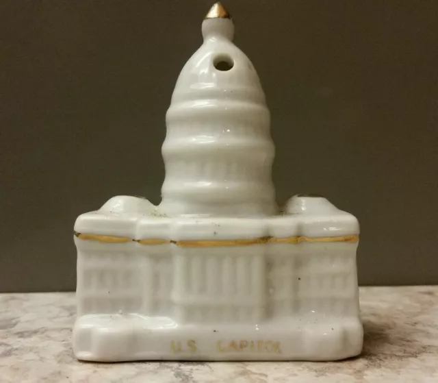 Ceramic White Table size Salt or Pepper Shaker Washington DC Capitol Building