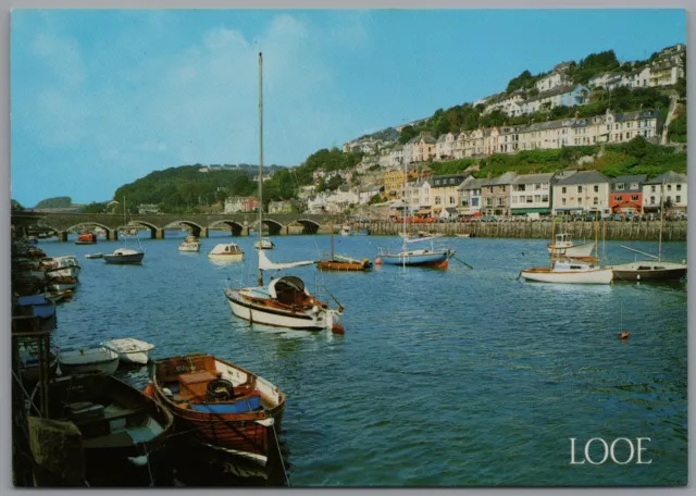 The Harbour Looe Cornwall England Postcard Unposted
