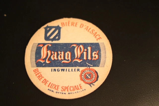 Ancien sous bock bière Haag Pils Ingwiller