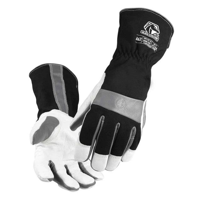 Black Stallion A62 ARC and Cut Resistant Cowhide FR Cotton Utility Glove Small