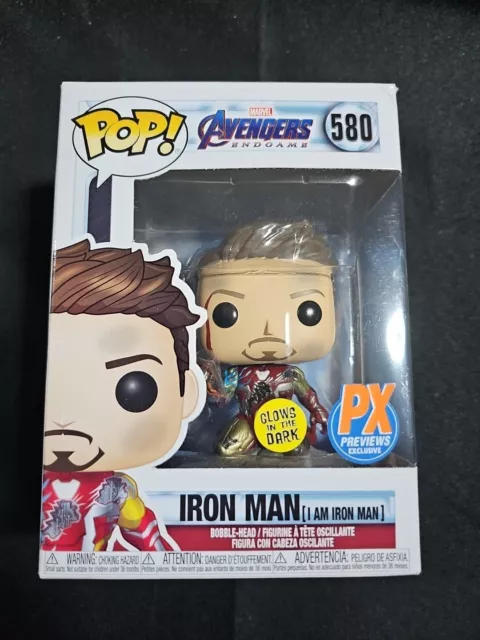 Funko Pop! Vinyl: Marvel - Iron Man (I Am Iron Man) (Metallic) (Glows in the...