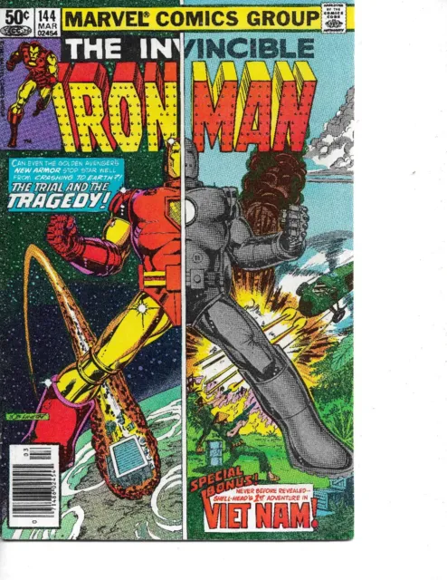 Invincible Iron Man (Marel 1981) VFNM #144 Newsstand Copy JRJR/BOB LAYTON Art!