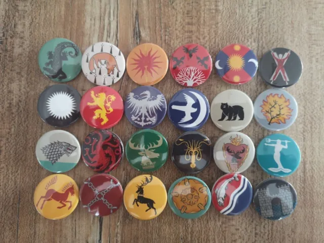 Pack Lot Badge Pin Button Game of Thrones House of the dragon  *24