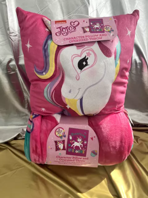 JOJO SIWA UNICORN Rainbow Decorative Pillow Throw and Storage Set 24.99 PicClick