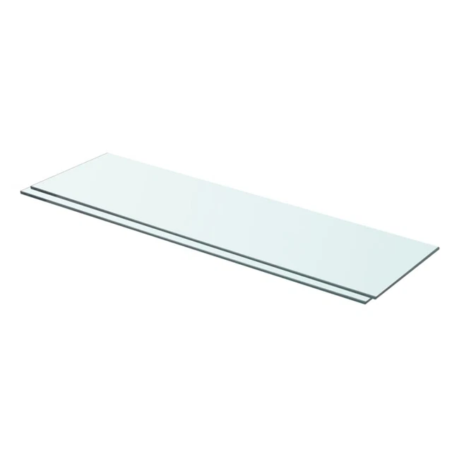 Homgoday Mensole in Vetro Trasparente 2 pz 70x20 , Mensola da Muro, Mensole T1D2