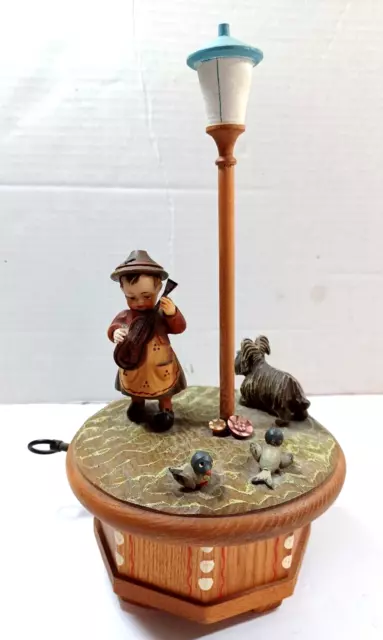 Vtg Thorens ANRI Swiss Movements Wood Rotating Music Box Do Re Mi Child Scottie