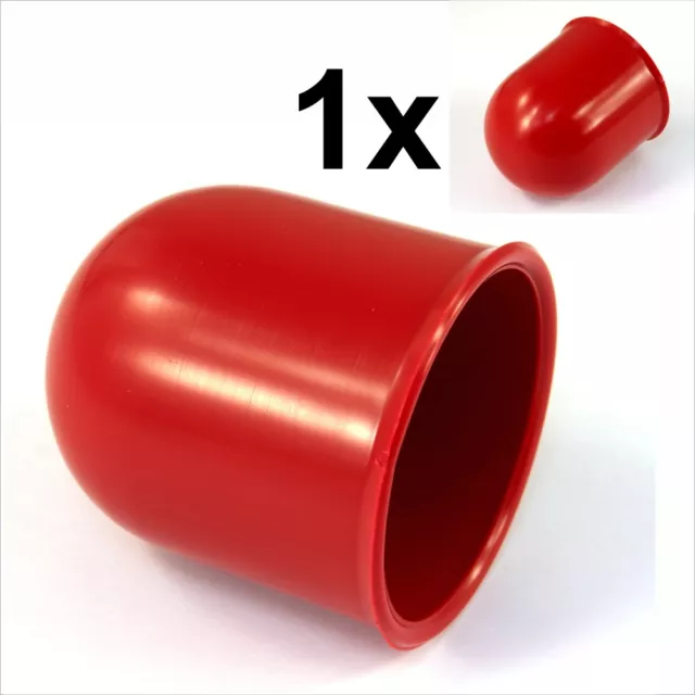 50mm Red Tow Bar Cover Cap Towing Hitch Car Caravan Trailer Towball Protector