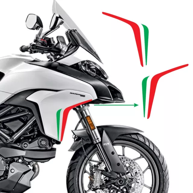 2 Adhésifs DUCATI Multistrada 950 Côté Replica Gt Aérienne Tricolore Italie