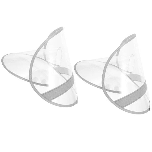 2Pcs Raincoat Hat Shield Rain Poncho Face Protector Transparent Cap Brim