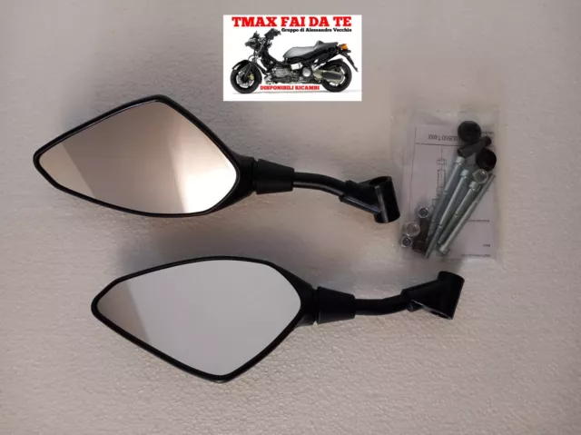 Specchi Specchietti Manubrio Yamaha  Tmax 500 2008 2009 2010 2011 Orion Nero