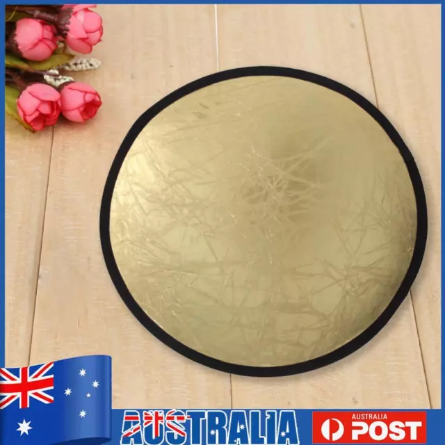2-in-1 Light Mulit Collapsible Disc Photography Reflector Silver/Gold 80cm