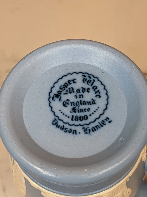 Jasperware blau weiß 5"" KRUG. DUDSON HANLEY ENGLAND 1949 griechisches Thema 8