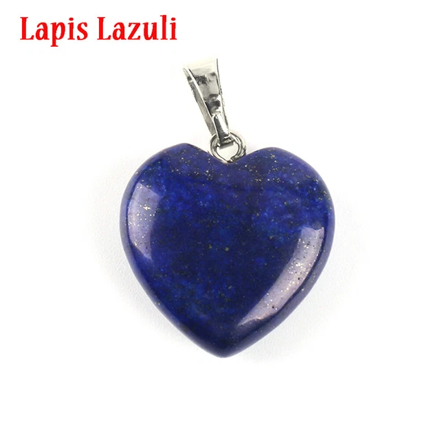 Quartz Heart Pendant Necklace Gemstone Natural Stone Crystal Chakra Healing