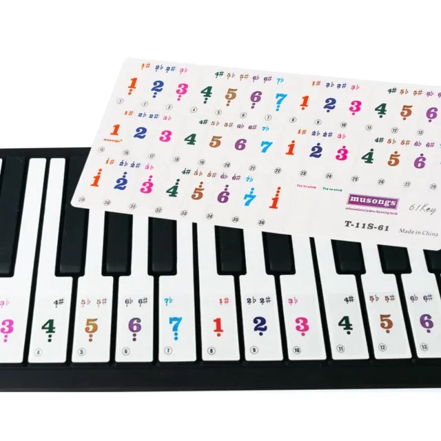 Pianos Decoration Spectrum Sticker Music Decal Notes Piano Keyboard Stickers
