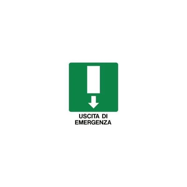 Cartello Uscita Emergenza Vsafety - "Keep Clear/Via Di Fuga", 150x200 Mm, Autoadesivo Blu, Norma EN ISO 7010 - 3