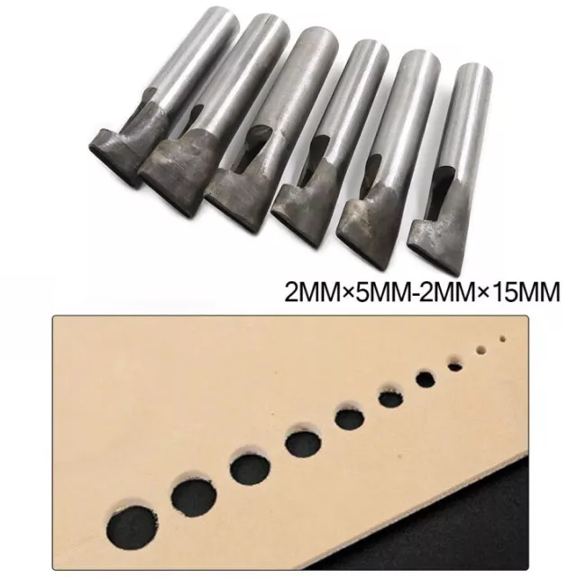 Flat Hole Puncher Kit for Leatherworking Precise and Portable 2mm 15mm Sizes