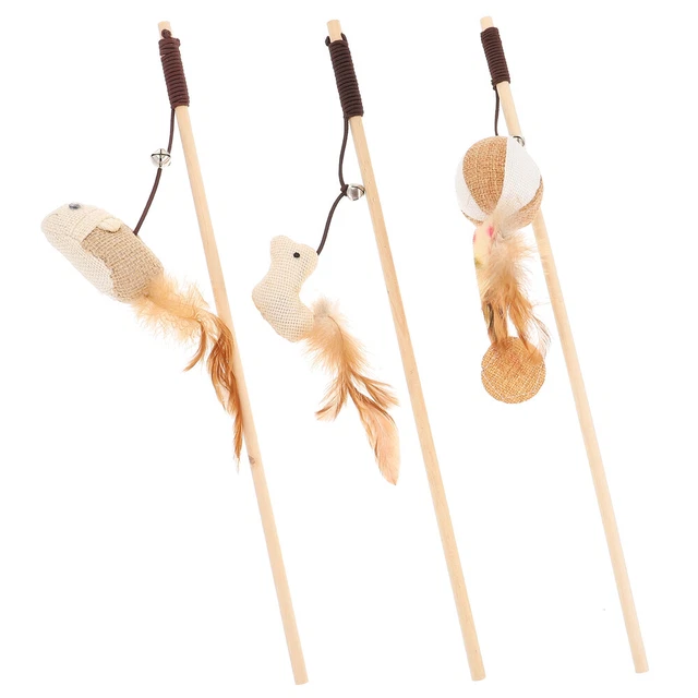3 Pcs Stick Cat Toy Taste Cat Toys Catnip Indoor Toys Kitten Teaser Wand
