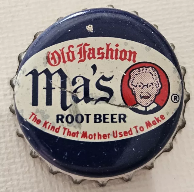 Ma's Root Beer Cork Lined Soda Bottle Cap; Used