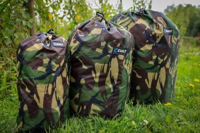 Cult Tackle Stuff Sack DPM Camo - Small, Medium, L or XL - Carp Fishing Luggage