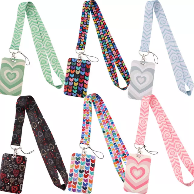 Cordino cinturino collo amore rosa per chiave carta d'identità cinghie telefono cellulare badge USB Ho*t~