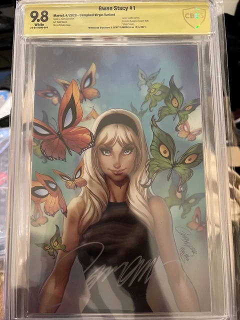 Gwen Stacy #1 - Marvel J Scott Campbell Virgin Signed Variant - CBCS 9.8