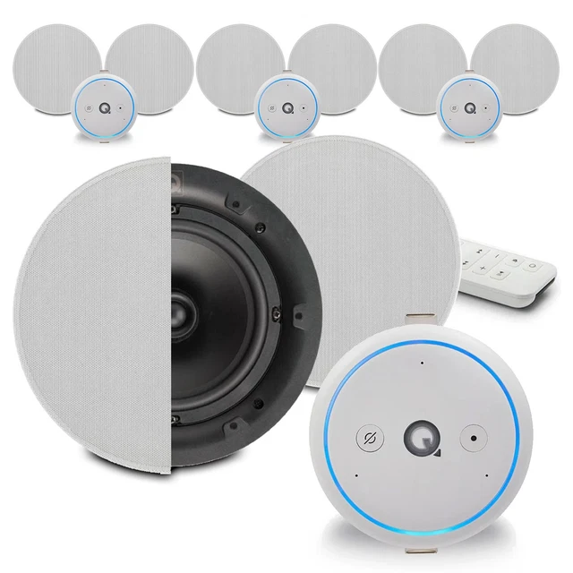 Voice Controlled Smart Home Audio Ceiling Speaker System 4 Zone Multi Room 2 919 00 Picclick Uk