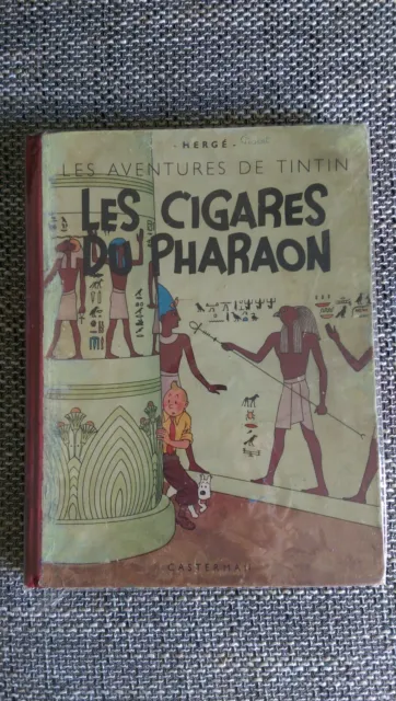 Tintin Les Cigares Du Pharaon Black & White A18 1942 Large Picture 4000 Ex