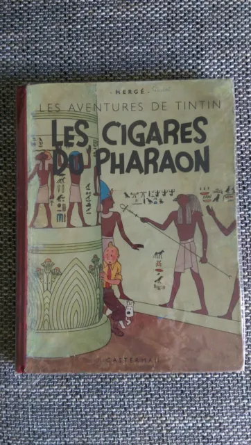 Tintin Les Cigares Du Pharaon Noir Et  Blanc A18 1942 Grande Image 4000 Ex