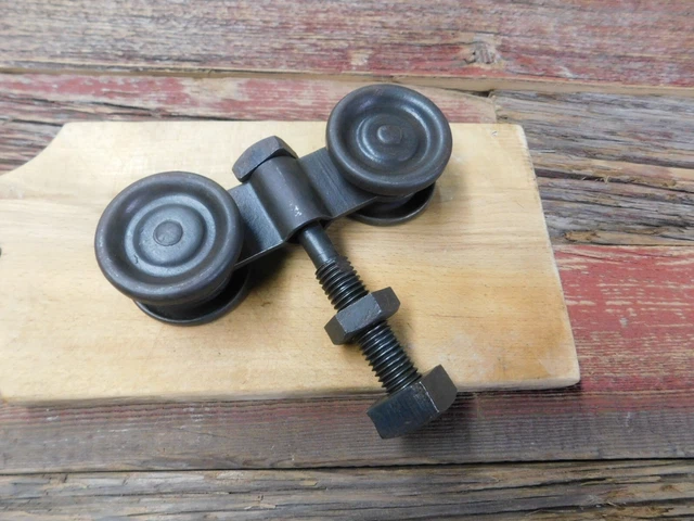 Vintage hanging barn door roller part sliding trolley