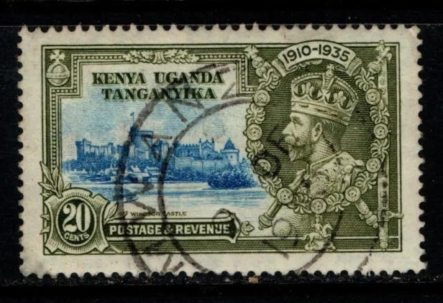 KUT Kenya Uganda Tanganyika 1935 King George V 20c Silver Jubilee SG124 Used