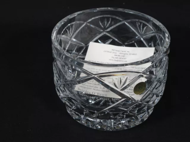 Bill Healy Hand cut Crystal Bowl, 5" x 6.25"