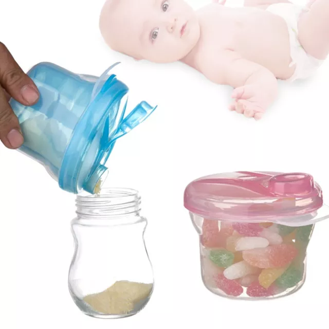 3-Grid Infant Baby Milk Powder Dispenser Snack Pot Portable Storage Container