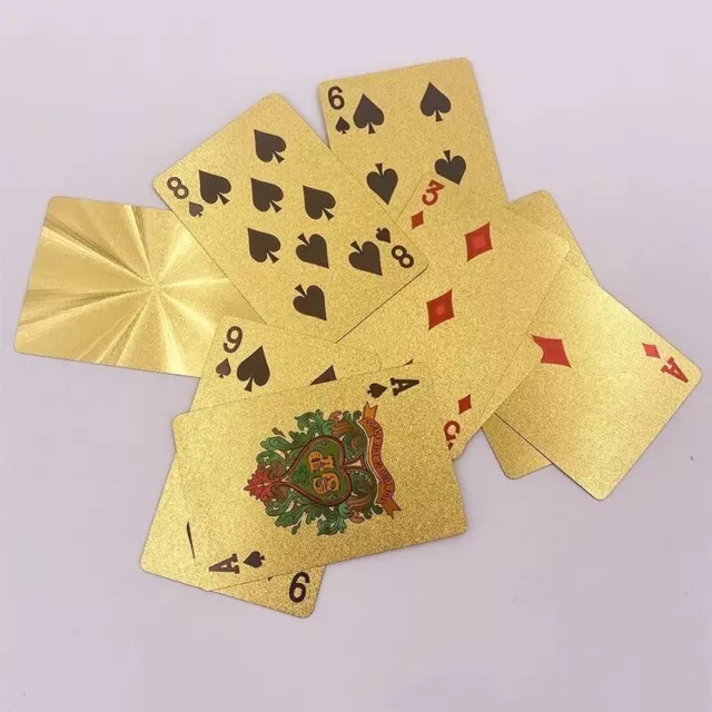 Lot de 3 jeux de cartes Or - Poker- jeux de 54 cartes - 3