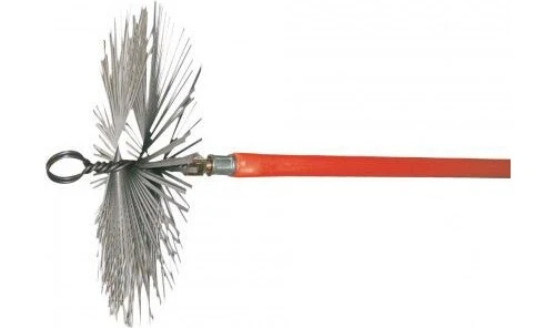 Kit pulizia di canne fumarie spazzacamino Brixo 6 aste scovolo d.250 mm