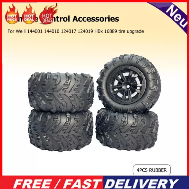 RC Car Wheel Tires for 144001 144010 124017 124019 HAIBOXING 16889 (A)