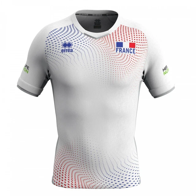 Maillot De Volley ERREA France - Taille Homme, Manches Courtes - Neuf, Idéal Pour Le Sport Ou Le Fan