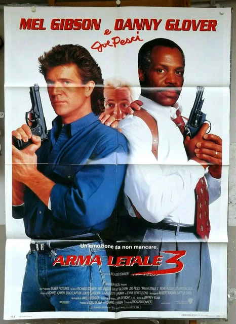 ARMA LETALE 3 Manifesto poster Gibson Glover Pesci poliziotti Lethal ...