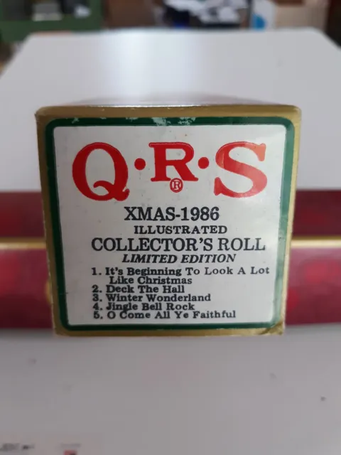 piano roll QRS Xmas 1986 Collector's Roll limited edition special paper