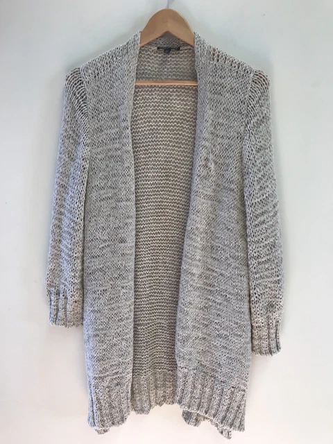 Eileen Fisher Women's Beige Linen Blend Open Front Cardigan Sweater XL