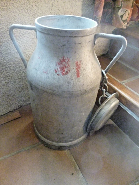 Antic Line Pot à Lait Publicitaire Laiterie - Décoration Vintage Authentique
