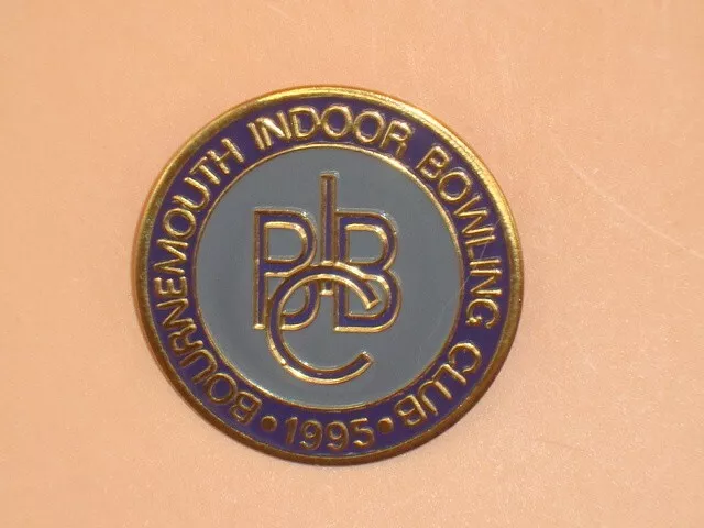 Bournemouth Indoor Bowling Bowls Club Enamel Badge