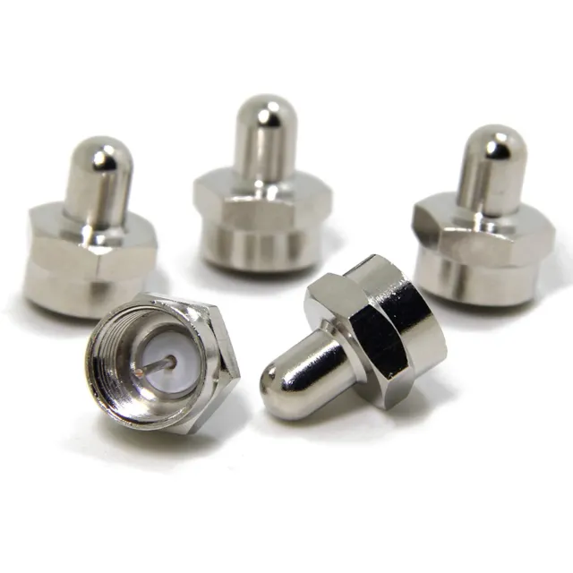 75 Ohm F Terminator 5-Pack for Cable TV Connections