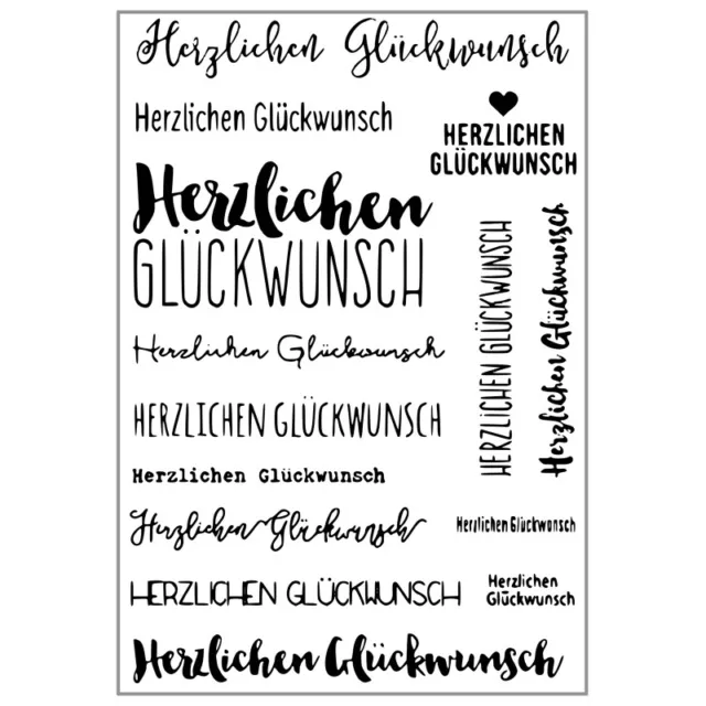 German Words Silicone Clear Stamp Reusable Transparent Seal Embossing Tools